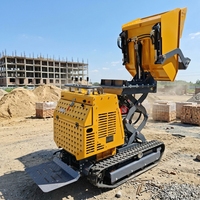 KC1000 Hydraulischer Hochhub-Mini-Raupendumper 1000kg Gummiketten-Kipper für Bau und Landwirtschaft