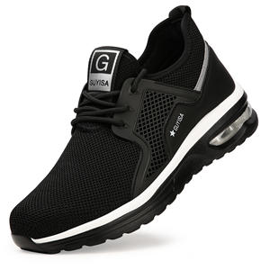 ZH2096 chaussures de sécurité à bout en acier personnalisées acceptables chaussures de sécurité en maille respirante homme baskets légères et confortables anti-crevaison - Product Image 1