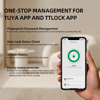 Cerradura Inteligente Bluelock Security TTlock con Control por Aplicación Tuya, Huella Dactilar, Impermeable, Sin Llave, Teclado Digital, para Puertas de Aluminio, Madera y Acero