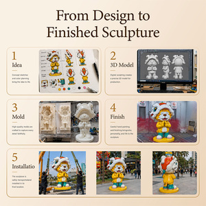 Sculpture géante personnalisée en forme de cornet de glace pour vitrine de pâtisserie, statue lumineuse en fibre de verre pour décoration de magasin de rue - Product Image 3