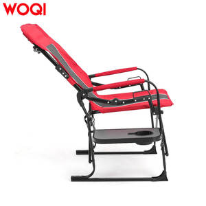 Silla de Playa Plegable Portátil Woqi Roja, Silla Plegable para Acampar y Pescar al Aire Libre con Mesa Lateral 64x52x94cm - Product Image 5