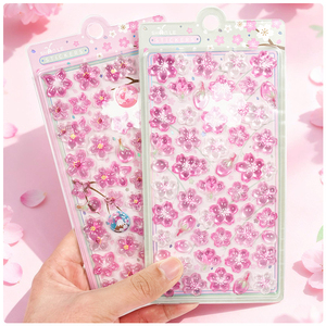 Nouveaux autocollants pour carnet en cristal 3D à l'effigie de fleurs de <span class=keywords><strong>cerisier</strong></span> de style <span class=keywords><strong>japonais</strong></span> - Product Image 1