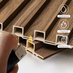 Paneles de Pared Ecológicos SHENGCHENG, Resistentes a las Grietas, Paneles de PVC para Decoración del Hogar, Rejilla Decorativa, Paneles Acanalados - Product Image 2