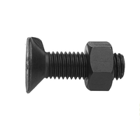 Baut Countersunk Nib Datar Bulat Galvanis DIN 604 M6-M24 Dengan Mur Segi Enam