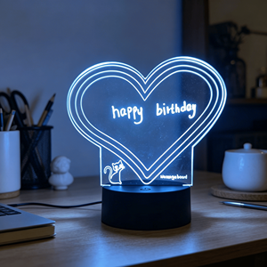 Tablero de Mensajes LED con Base Blanca Borrable, Nuevo Producto para Regalo de Cumpleaños y Día de la Madre, Juego de Luces Nocturnas - Product Image 2