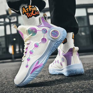 Diseño personalizado de fábrica logo nuevo estilo famosa marca antideslizante deporte profesional hombres mujeres descuento zapatos de baloncesto - Product Image 3