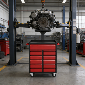 Chariot à outils en acier à 11 tiroirs, armoire d'atelier roulante, rangement modulaire pour <span class=keywords><strong>garage</strong></span> - Product Image 6