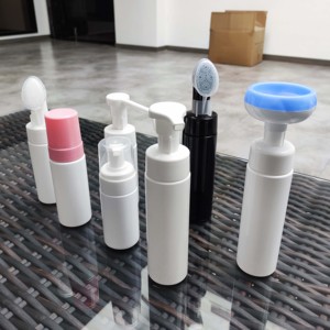 Nhà Máy Bán Buôn Tùy Chỉnh Pet Xà Phòng <span class=keywords><strong>Dispenser</strong></span> 100Ml 150Ml 200Ml Nhựa Bọt Chai Bơm Với Silicone Bàn Chải Làm Sạch - Product Image 5