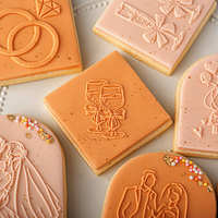 Emporte-pièce et tampon à embosser en acrylique pour mariage, idéal pour biscuits et fondant