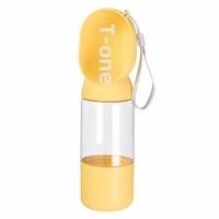 Gourde de voyage pour animaux de compagnie en PP, personnalisable avec logo, 350 ml, 550 ml, bouteille d'eau portable pour chien, anti-fuite