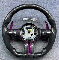 Volant en fibre de carbone violet personnalisé adapté aux BMW F30 F10 F15 F36 F20 F22 F25 F32 M3 M5 E46 E60 E70 E90 E91 M