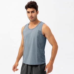 Camisetas sin mangas transpirables para gimnasio para hombre, camiseta sin mangas de secado rápido con logotipo personalizado para deportes, entrenamiento físico y jogging, ropa para correr con patrón sólido - Product Image 4