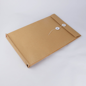 Custom Logo Printing <strong>Kraft</strong> Paper Button Closure <strong>Envelopes</strong> <strong>A4</strong> Business Packaging Cardboard <strong>Envelope</strong> Packaging Flat Product - Product Image 2