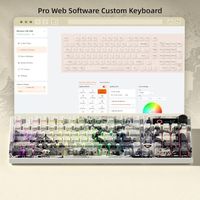 Clavier mécanique sans fil rétro OEM ODM L98 avec écran TFT, bouton rotatif, clavier de jeu japonais personnalisé 98 touches avec pavé numérique