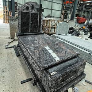 Надгробный памятник Samistone в австралийском стиле из черного гранита: портретный, с вертикальным основанием, полированный, современный дизайн, для кладбища - Product Image 1