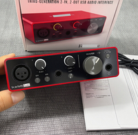 Interface audio Focusrite Scarlett SOLO3 (3e génération) - Enregistrement USB - Amplificateur externe pour guitare - Prérécepteur micro - Carte son