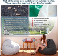 Grand fauteuil pouf imperméable en forme de goutte d'eau pour usage extérieur et intérieur, canapé paresseux pour adultes pour salon et chambre à coucher