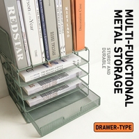 Organisateur de fichiers en métal A4 empilable et détachable, support de bureau multi-niveaux incliné pour livres, design minimaliste