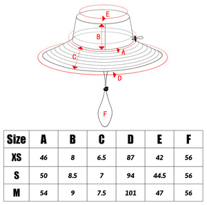 Cappello da Pescatore per Neonati e Bambini 44cm - 54cm, Cappello Estivo da Spiaggia con Protezione Solare, Gorro Liso, Sombrero Pescador - Product Image 3