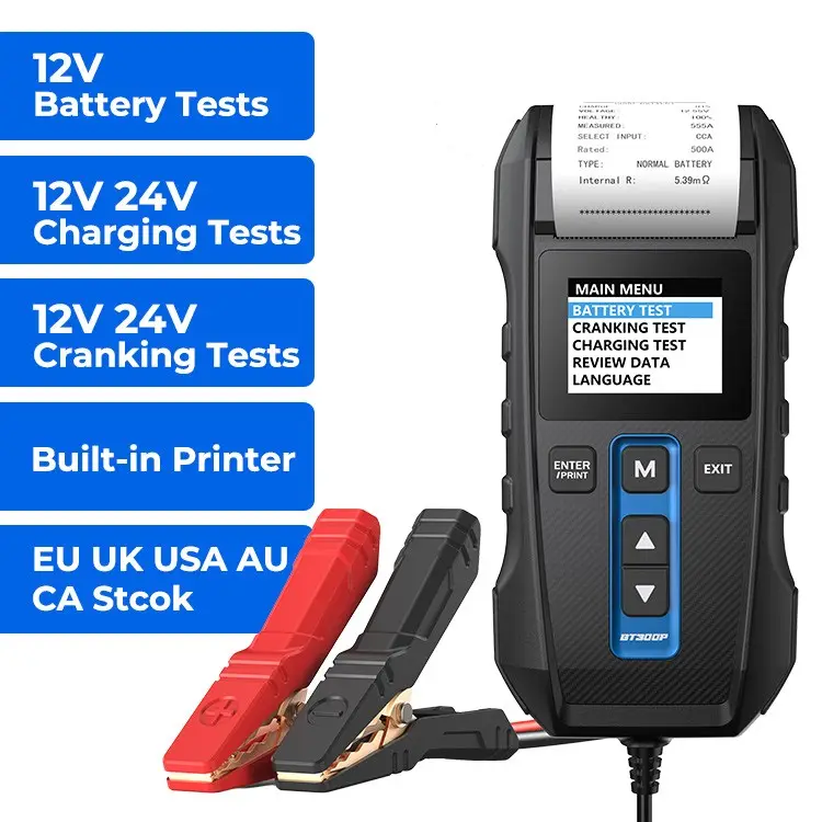 TOPDON BT300P Profession eller intelligenter Blei-Säure-Gel 12V Ah Cca Batterie tester analysator