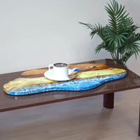 Grand moule irrégulier en silicone pour table de rivière en résine, motif d'artisanat créatif pour bricolage