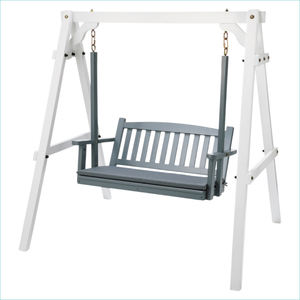 Chaise à <span class=keywords><strong>bascule</strong></span> en bois massif à <span class=keywords><strong>double</strong></span> siège, balançoire d'extérieur, banc de jardin, banc de loisirs, chaise longue, chaise à <span class=keywords><strong>bascule</strong></span> pour terrasse, pont intérieur - Product Image 3
