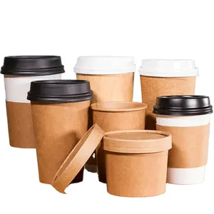 Paket fabrika fiyat kağıt kahve fincanları 4oz kahve tek kullanımlık bardak