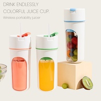 Draagbare mini-sapcentrifuge met USB-oplader, handmixer voor fruit en groenten, voor thuis en autogebruik