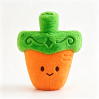 Nouveauté 2026 Vente en gros d'usine Jouets en peluche en forme de plantes rembourrées de carottes 8 pouces, Jouets pour enfants style dessin animé et anime pour machines à griffes