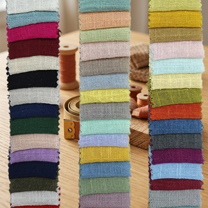 100% Cotton Slub Solid Woven Linen 57/58" <b>Medium</b> Weight Stretchy Outdoor <b>Fabric</b> for Girls and Boys - Product Image 2