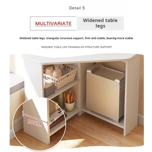 Ngôi nhà nhỏ Màu gỗ sồi góc tam giác góc bàn học bàn máy tính bàn viết tại nhà - Product Image 4