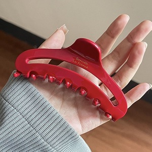 Customized Vintage Large Hollow Semicircle Acrylic Clips Hair Claws Round Big <b>Clamps</b> Claw Clip for Women Acrylic - Product Image 5