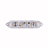 Feux de signalisation d'urgence LED rectangulaires de 4,9 pouces, lampe clignotante pour remorque/camion, conforme aux normes SAE/DOT/FMVSS108