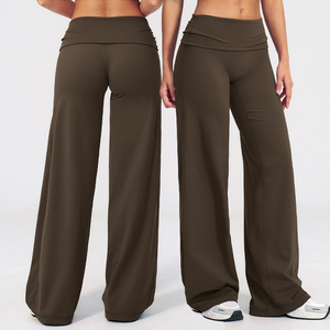 Pantalones de Yoga de Cintura Alta con Logotipo Personalizado, de Secado Rápido, Levanta Glúteos, Ajustados, de Pierna Ancha <span class=keywords><strong>y</strong></span> Acampanados, Leggings Deportivos para Gimnasio <span class=keywords><strong>y</strong></span> Fitness para Mujer - Product Image 3