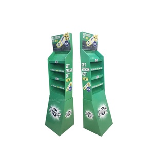 Présentoir de sol en carton ondulé pour supermarché, présentoir de point de vente, emballage en carton, autoportant, taille personnalisable, facile à assembler - Product Image 1