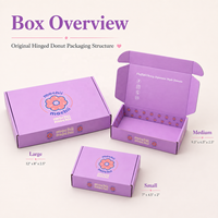 Emballages personnalisés en gros à bas prix pour biscuits, beignets, gâteaux, pâtisseries, boîtes en papier pour beignets, emballages alimentaires pour desserts