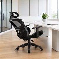 Chaise de bureau ergonomique réglable en maille pour cadres, avec mécanisme de levage des accoudoirs 4D, certifiée BIFMA, garantie 10 ans, conforme CE EN 1335