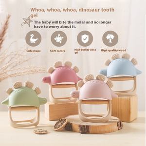 Mayorista Bebé Anti-Comer Silicona Dinosaurio Dientes Guantes Suave Forma <span class=keywords><strong>de</strong></span> Ballena Calmante Molienda Palo Boca Ácaros Juguete Bebé Regalo Anillo - Product Image 2