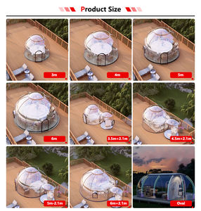 China Designs Bubble Dome Room Hôtel préfabriqué de luxe <span class=keywords><strong>D</strong></span>ôme extérieur en polycarbonate en verre Maison Glamping pour l'<span class=keywords><strong>hiver</strong></span> - Product Image 4
