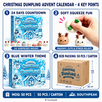 Jouets Squishy de Noël Southpeak, Jouets Fidget, Calendrier de l'Avent, Cadeau OEM à Rebond Lent et Doux WS