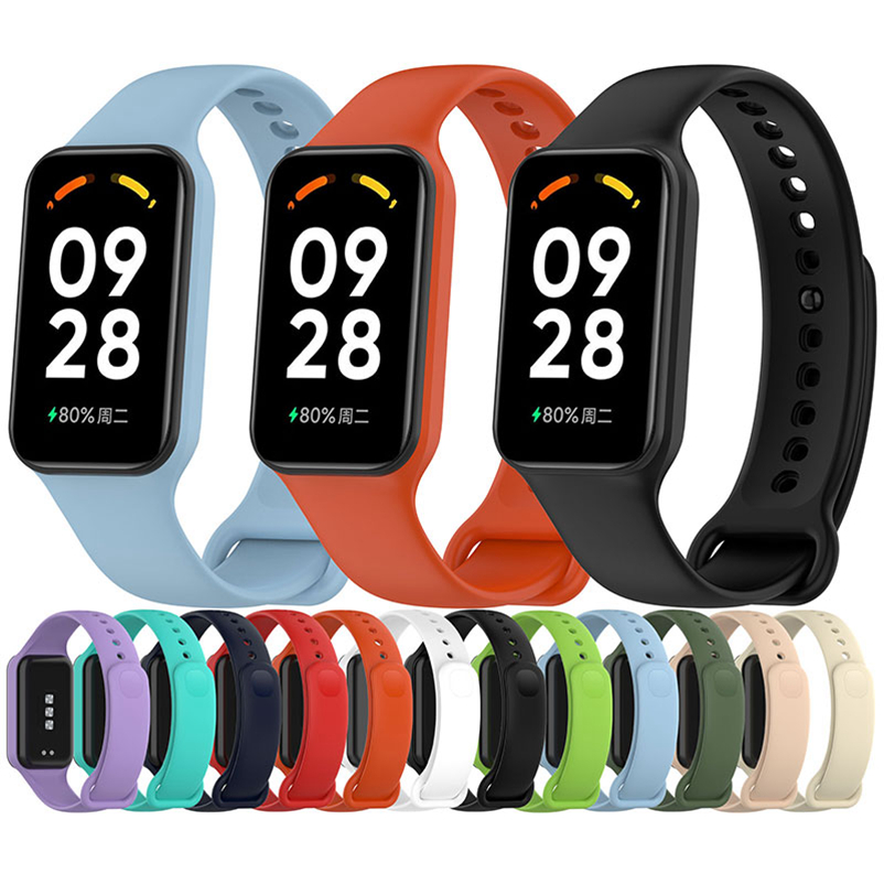 Водонепроницаемый силиконовый ремешок для смарт-часов Xiaomi Smart Band 8 Active