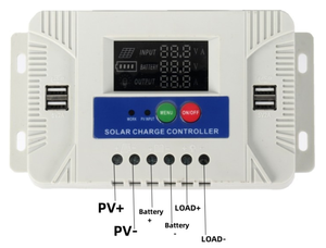 Thiết lập màn hình màu miễn phí Màn hình hiển thị ánh sáng ban đêm 12v24v10a20a30a40a50a60a Bộ điều khiển năng lượng mặt trời quang điện điều khiển sạc năng lượng mặt trời - Product Image 4