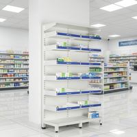 Étagère de rangement et de présentation de médicaments portable et réglable à 4/5/8 niveaux pour hôpitaux, cliniques, pharmacies et écoles