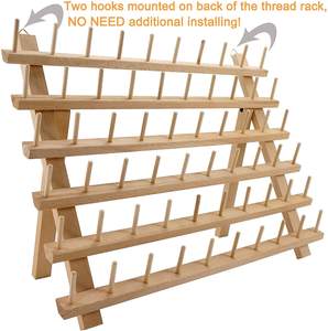 60 Spools Beechwood Mini Thread Racks Hand Tools Sewing Embroidery Wooden Thread Holder Sewing Accessories <b>Storage</b> - Product Image 3