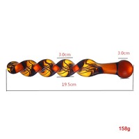 Vielseitige Kristallglas-Dildos Analplugs Weiblicher G-Punkt Klitoris-Stimulator Gewindeter Rotierender Analplug Sexspielzeug für Frauen