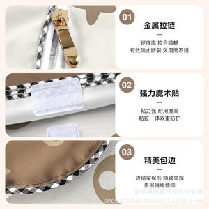 Housse de machine à laver Ouwei personnalisée en tissu Oxford épaissi, enduite d'argent, anti-poussière, résistante à l'eau, anti-UV, avec fermeture éclair - Product Image 1