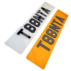 Placa de Matrícula de Acrílico Personalizada de 52x11 cm, Placa de Matrícula Europea Reflectante de Acrílico con Placas de Matrícula de Acrílico 3D/4D - Product Image 1