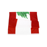 En stock, drapeau de la République du Liban, 100% polyester, style volant, double face, 3x5 pieds, couleur Pantone, doux