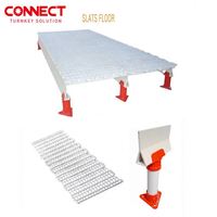 Système d'élevage avicole pour poulets de chair et poules pondeuses, bâtiment de poulailler, sols à lattes en plastique pour poulets