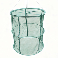 Nasse pliable en nylon pour la pêche, maille de 10 mm, verte, pour accessoires de pêche au crabe en extérieur
